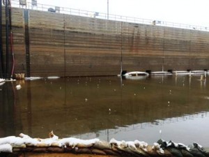 From the bottom of the Lock and Dam