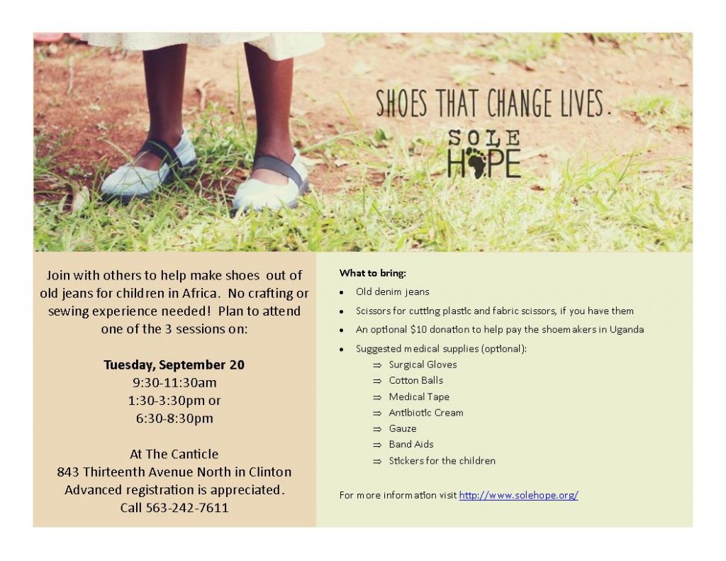 sole hope flyer