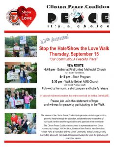 stop hate show love walk flyer 2016